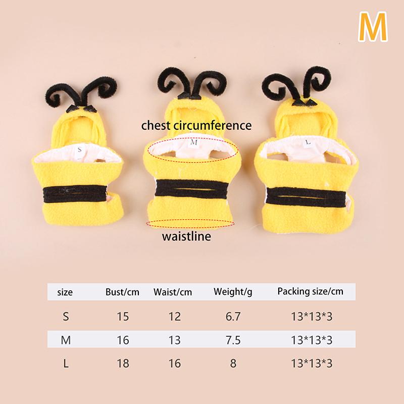 Забавная толстовка с капюшоном в форме пчелы, милая зимняя теплая мягкая одежда для косплея птиц, попугаев, корелл, волнистых попугаев, костюм пчелы, аксессуары для домашних животных
