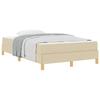 Box Spring Bed with Mattress Cream 120 x 200 cm Fabric