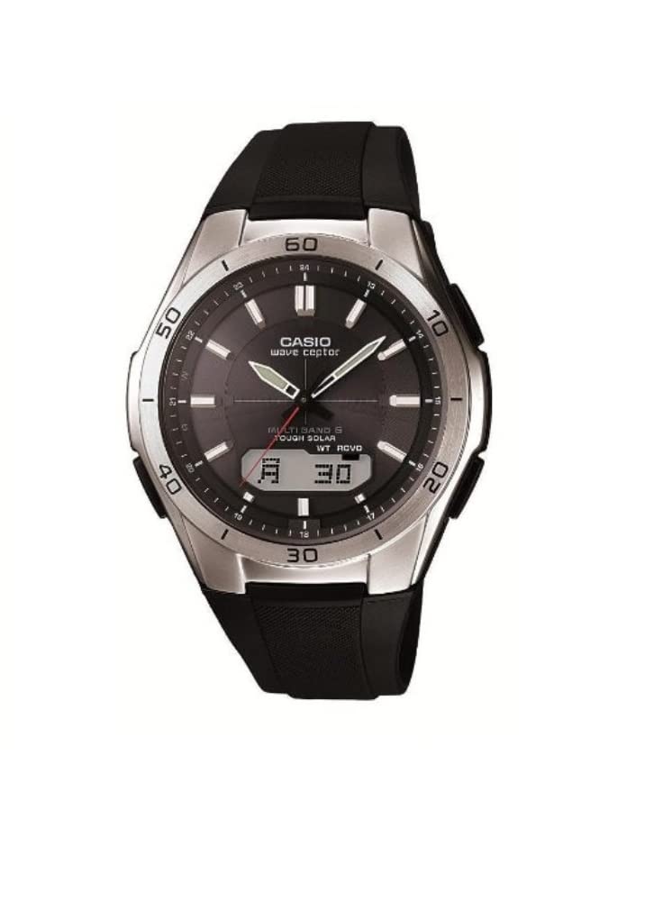 Мужские радиоуправляемые часы Casio Wave Ceptor Solar Black WVA-M640-1AJF,