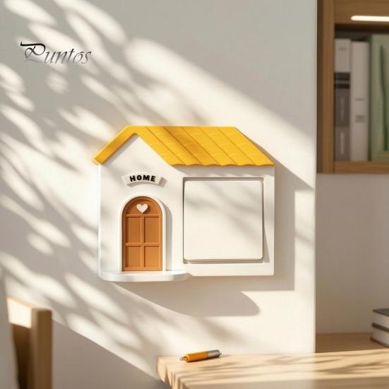 Декоративная рамка для выключателя, 3D-печатное украшение для дома, Настенный декор с фигуркой и подсветкой, Полка, Накладка для домашнего офиса, гостиной, PLA