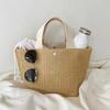 1 Pcs Casual Rattan Women Handbags Summer Beach Straw Bags Wicker Woven Female Totes Large Capacity Lady Buckets Travel Bag