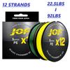 JOF 12x Janpan импортная леска Fible Silk 300M высокоплотное плетение леска Mehtord 25LB 30LB 39LB 50LB 65LB 77LB 92LB