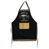[A0251] - Cotton Kitchen Apron 'Comptoir Du Café' Black Brown - 90x70 Cm