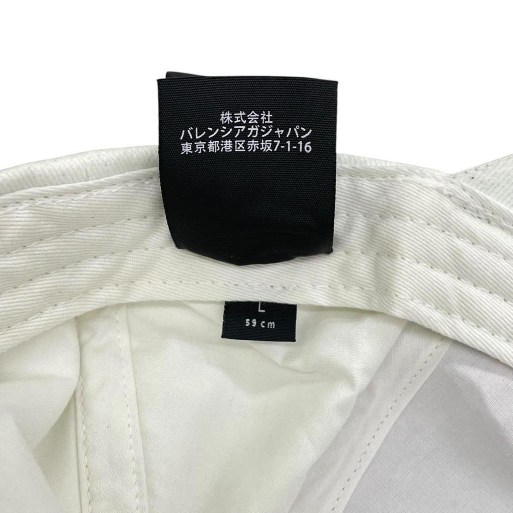 Б/у Кепка BALENCIAGA с логотипом Белая L(59см) БАЛЕНСИАГА
