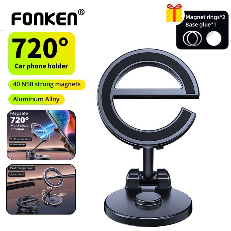 FONKEN Магнитный автомобильный держатель для телефона, подставка Magsafe, поддержка в автомобиле для iPhone 13, 14, 15 Pro Max, магнитный автомобильный зажим для вентиляционного отверстия, крепление для мобильного телефона
