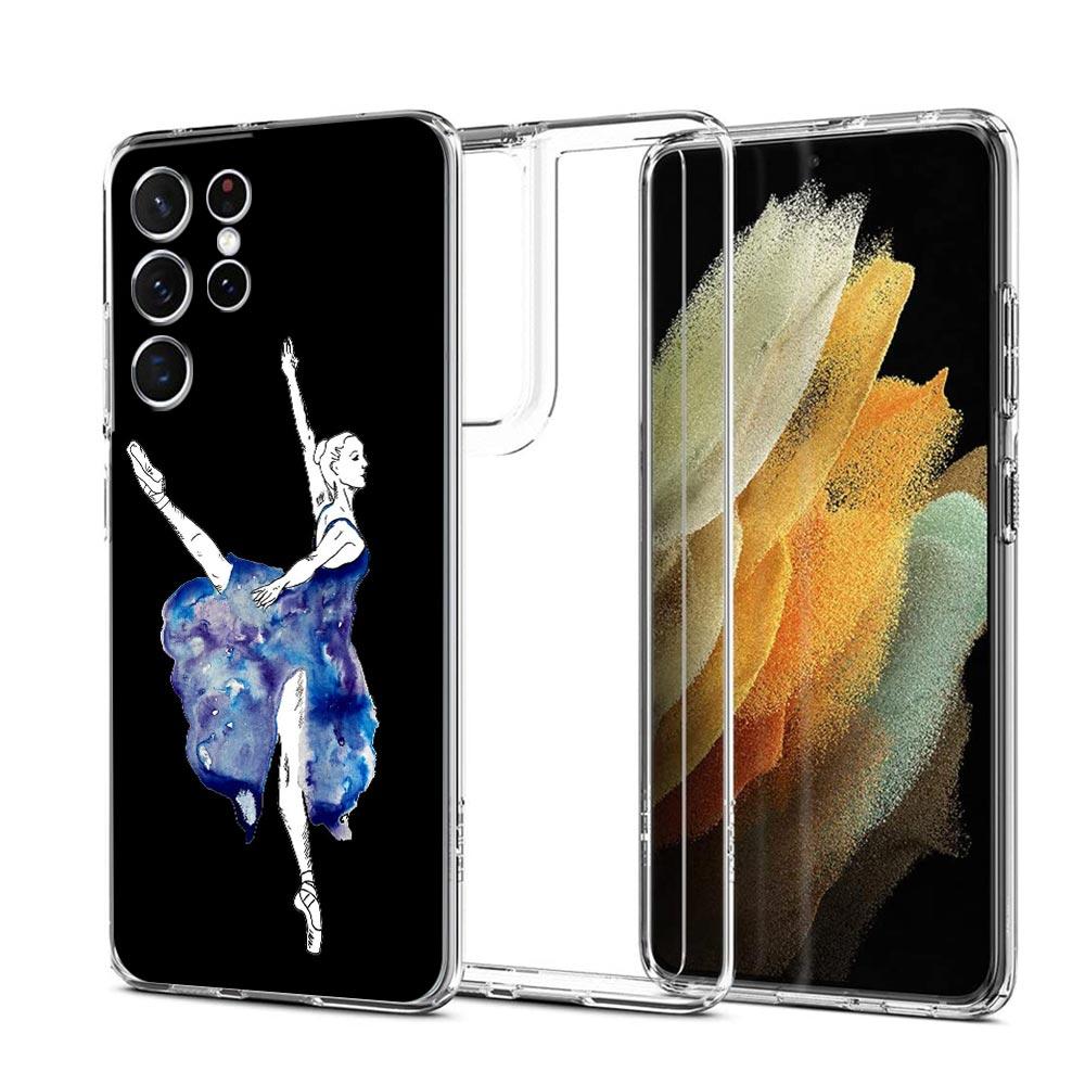 Простой чехол для телефона с балетным лебедем для Samsung Galaxy S23 S22 5G S20 Ultra S21 FE 5G S10E S9 S8 S10 Plus Мягкая задняя крышка