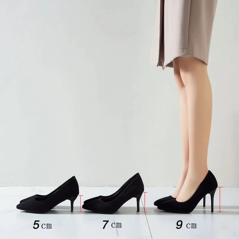 Woman Pumps High Heels Stiletto Pump Single Shoes Female Office Shoes Ladies Black Pointed Toe Sexy Party Wedding Shoes