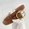 Новый женский ремень из натуральной кожи с матовой замшей, коровья кожа, женский стиль высокого класса, подходит к юбкам и джинсам