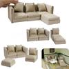 1 Set Simulation Miniature Living Room Chairs 1:12 Mini Dollhouse Furniture Milk Apricot Corner Sofa Kids Pretend Play Diy Decor