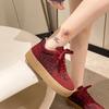 Leopard Platform Flats Women Sport Sneakers Shoes Winter 2025 Trend Travel Runninng Casual Shoes Fad Lace Up Zapatillas Mujer