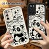 Phone case: 2D flat, suitable for Samsung Galaxy A34 A35 M05 M06 S20 S22 S21 FE Plus 5G protective case, black and white panda, perfect holiday gift f