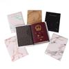 Passport Cover Women Men Pu Leather Passport Holder Bags Marble Style Packet Pouch Purse Fashion Travel ID Credit Card Wallet