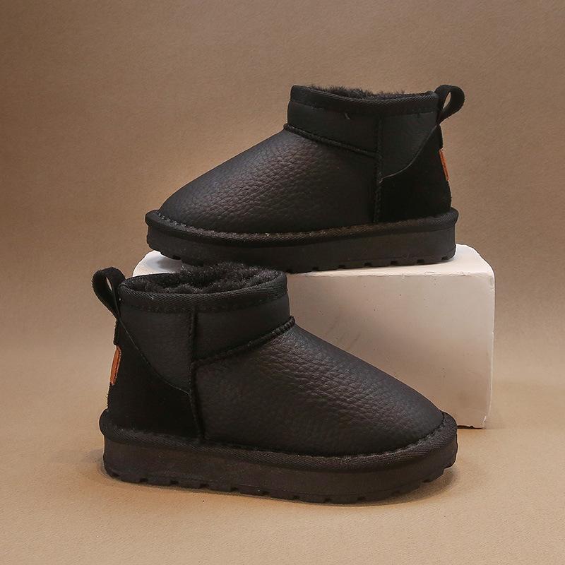 New Winter Velvet and Thick Cotton Boots for Boys and Girls Fashionable and Comfortable Soft-soled Non-slip Short Boots