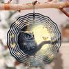 Metal Owl Wind Spinner with Butterfly Accents for Garden Patio Yard Outdoor Decor No Battery Needed Hanging Art