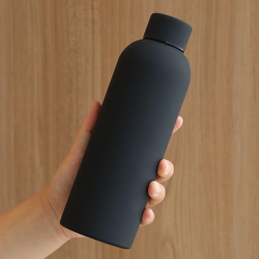 Leak-proof Insulated Water Bottle Stainless Steel Frosted Vacuum Flask Small Mouth Insulated Cup