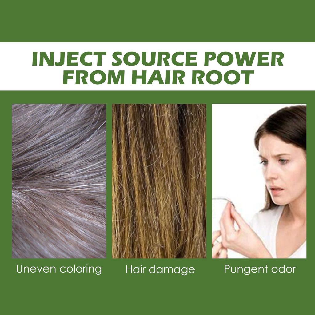 Botanical Bubble Hair Care Натуральный черный цвет для каштановых волос Красота для волос Легкий цвет Стойкий мягкий и не раздражающий