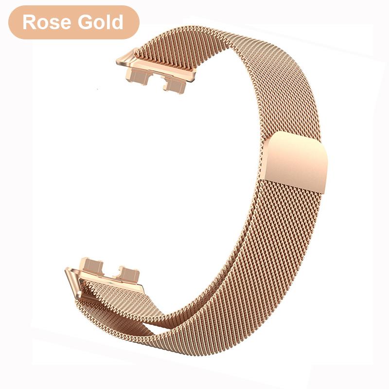 Metal Strap For Huawei Band 8 Bracelet With Protector Case Screen Soft TPU Replacement Milanese Magnetic Loop Huawei Watchband