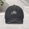 Christmas Tree Print Washed Baseball Cap Unisex Adjustable Cotton Outdoor Sun Hat