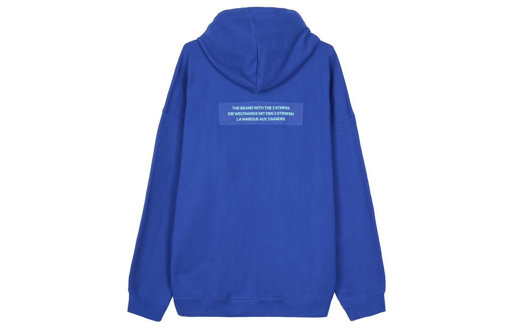 adidas Оригиналы Свитшоты BIG TREFOIL Мужские Колледж-синий С капюшоном Умеренно Обычный H09353