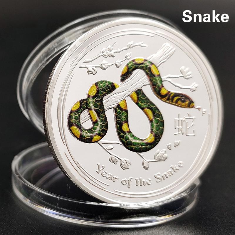 12 стилей коллекции знаков зодиака Памятные монеты Рельефные монеты Животные Раскрашенные копии Поделки AVE