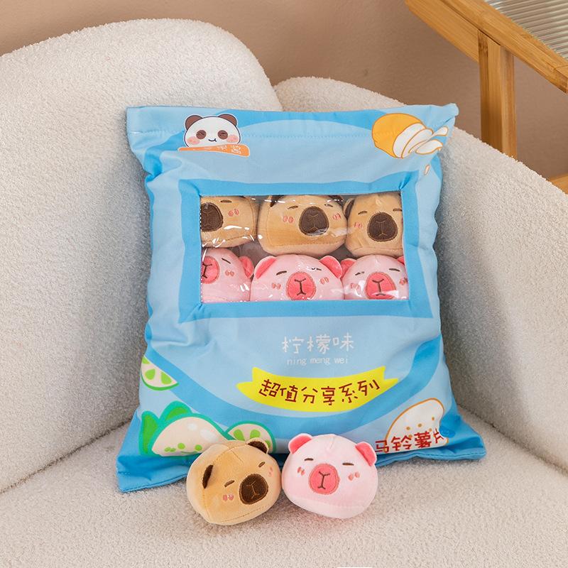 Capibala Snack Pillow Bag Of Small Doll Plush Toy Capybara Doll Cushion Doll