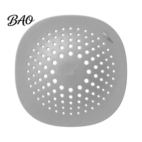 Kitchen Sink Strainer Mat with Suction Cup, Food Residue & Hair Bathroom Catcher Floor Drain Cover, Anti Clogging Filter Mesh for