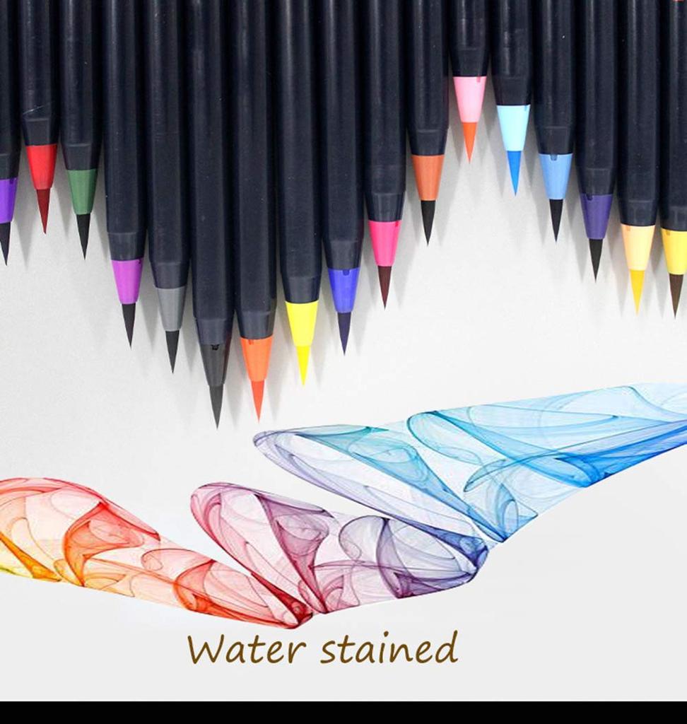 20 цветов акварельные кисти маркеры ручки набор с растушевкой водяной ручки, рисование краской каллиграфия искусство