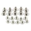 10 Sets DIY Leather Craft Belt Wallet Accessory Nail Rivets Screws Buttons Silver 5mm