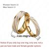 1pcs New Gold Color Ring Stainless Steel Couple Ring Fashion Batch Striped Ring Jewelry