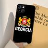 Чехол для телефона с флагом Грузии для iPhone 17 16 14 13 12 11 15 Pro Max mini XR 16e 15 16 Plus 17 Air Полное покрытие