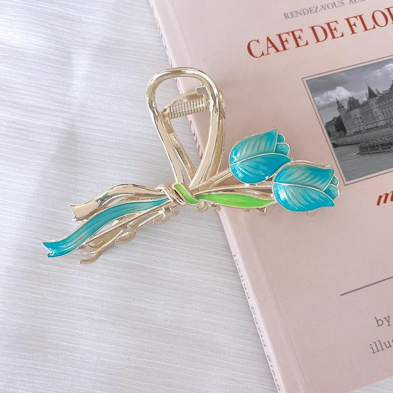 Новые женские металлические коготь для волос, элегантные заколки для волос с золотыми цветами, заколка-краб, повязка на голову, зажим для хвоста, головные уборы, аксессуары для волос, тиара