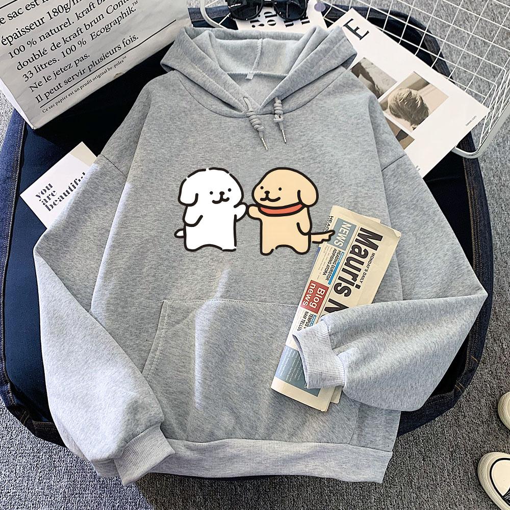 Толстовки с принтом щенка мальтийской болонки Kawaii Графические свитшоты для женщин/мужчин Одежда с длинным рукавом для девочек Милый графический зимний худи