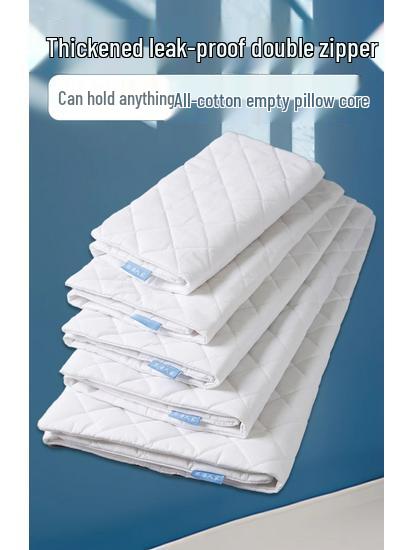 Наволочка для подушки с гречневой лузгой: Чистый хлопок, Двойная молния, Утолщенный, Безопасный для детей мешок для наполнителя подушки, Домашний текстиль.