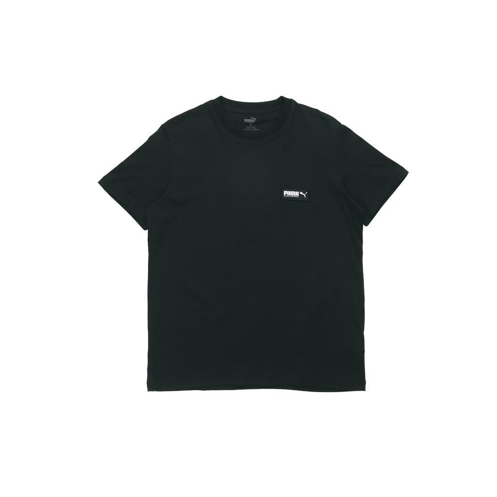 Puma Fusion Simple Front Letter Logo Tag Short Sleeve T-Shirt Men Tops Black 582687-01