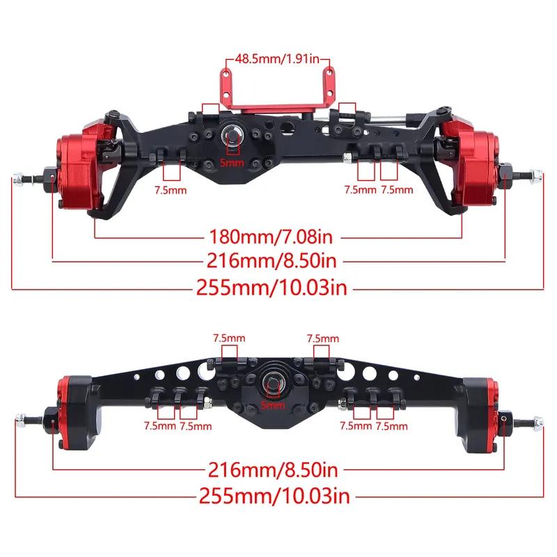 Aluminum F9 Offset Front Rear Portal Axle With Servo Mounts For 1/10 RC Crawler Axial Capra 1.9 UTB AXI03004 LCG Chassis Upgrade