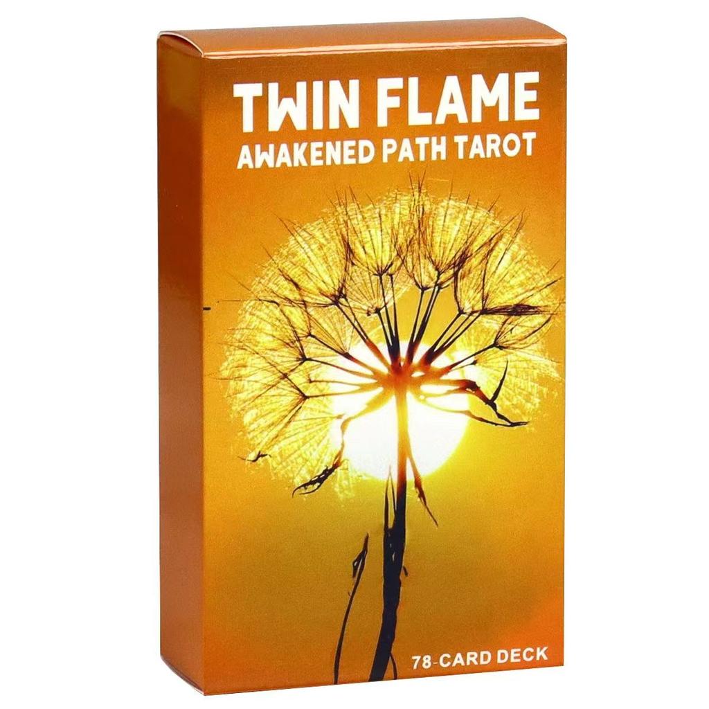 Twin Flame Awakened Path Tarot 78 Pcs Keyword Cards with Meaning Oracle Card Deck Picture Tarot Reading Cards 10.3*6cm