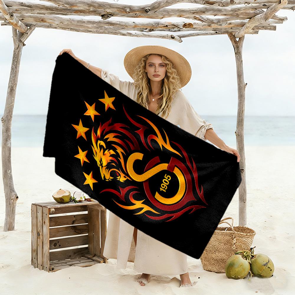 Galatasaray Lion Pride soft beach towel lightweight Couple beach towel, family beach towel set Outdoor Accessory