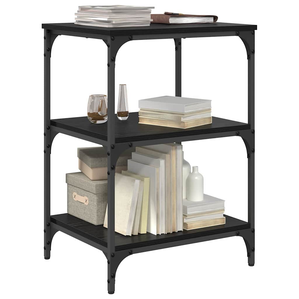 Printer Stand Black Oak Effect 50 x 41 x 75 cm