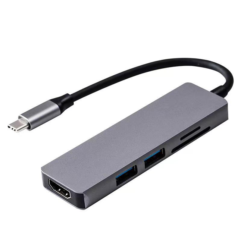 Multi-Function 8-in-1 USB-C Hub with Card Reader & Network Port