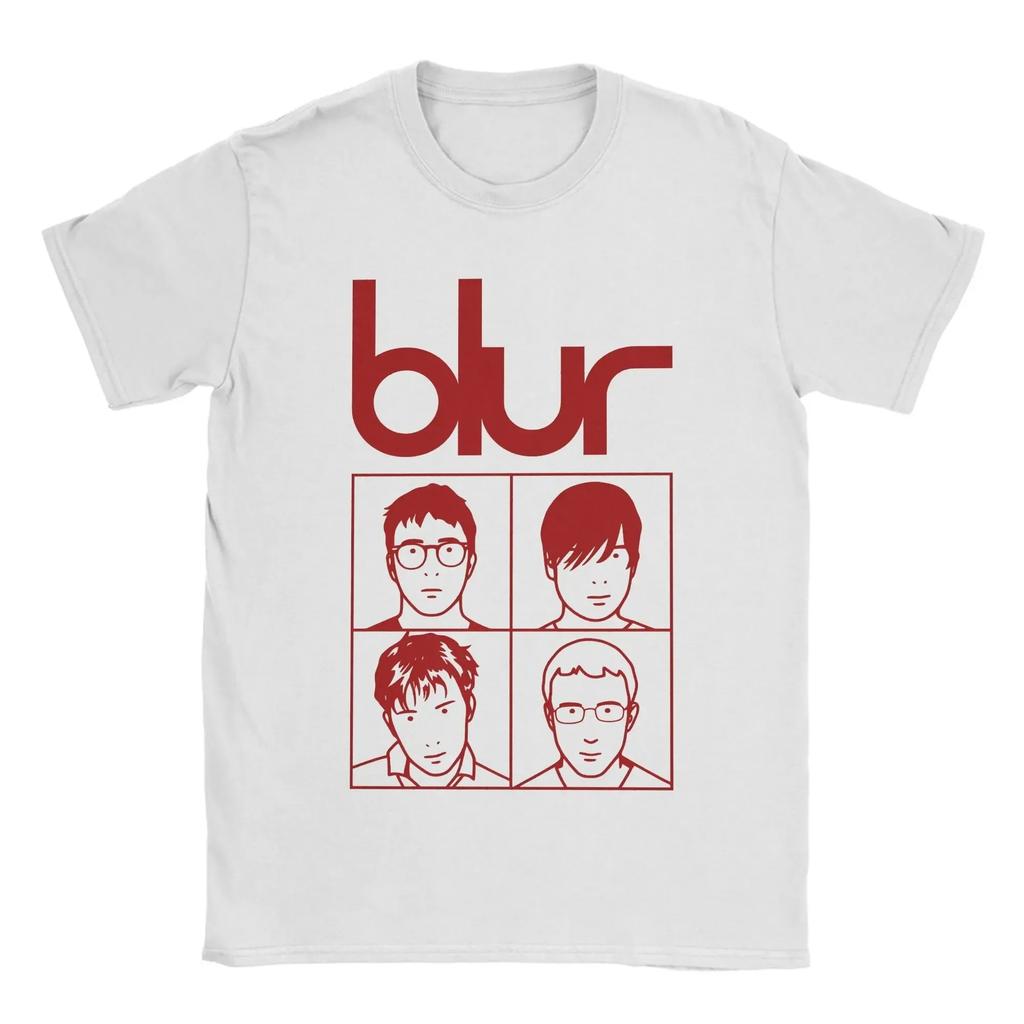 Минималистичная графическая футболка Blur Vintage черная с красно-белым логотипом