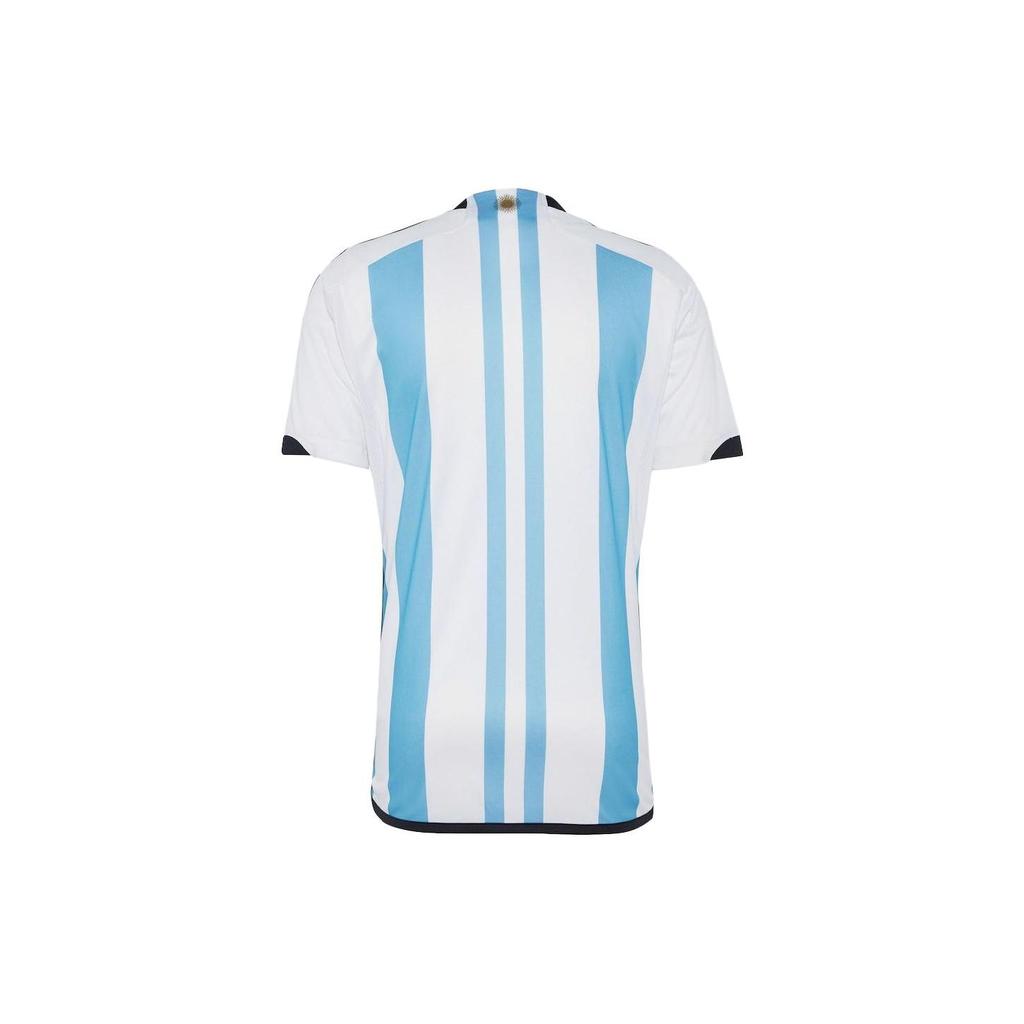 Adidas Футболка с коротким рукавом в полоску, сезон 23/24, Аргентина, цветные топы унисекс LB3597