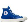 Comme Des Garçons PLAY X Converse Chuck 70 High Blue Quartz Unisex Sneakers Egret Black 171846C