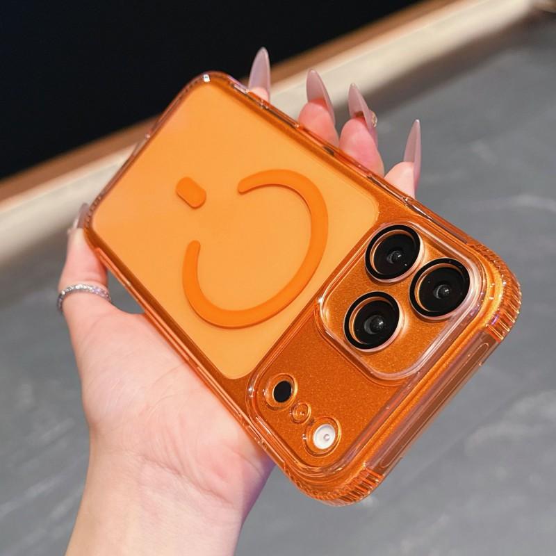 Clear Acrylic Magnetic Snap-on Case IPhone 16/17 Series With AI Button Shockproof Anti-Fingerprint