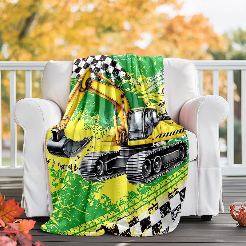 Car Theme Printed Blanket - Perfect for Couch, Bed, Travel & Outdoor Use | Machine Washable, Cozy & Durable.
