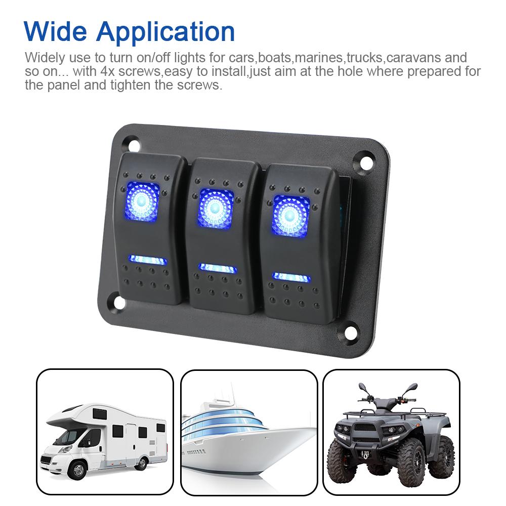 3-х клавишный переключатель панели однорядный автомобильный переключатель ВКЛ/ВЫКЛ фары автомобиль грузовик автоматический выключатель