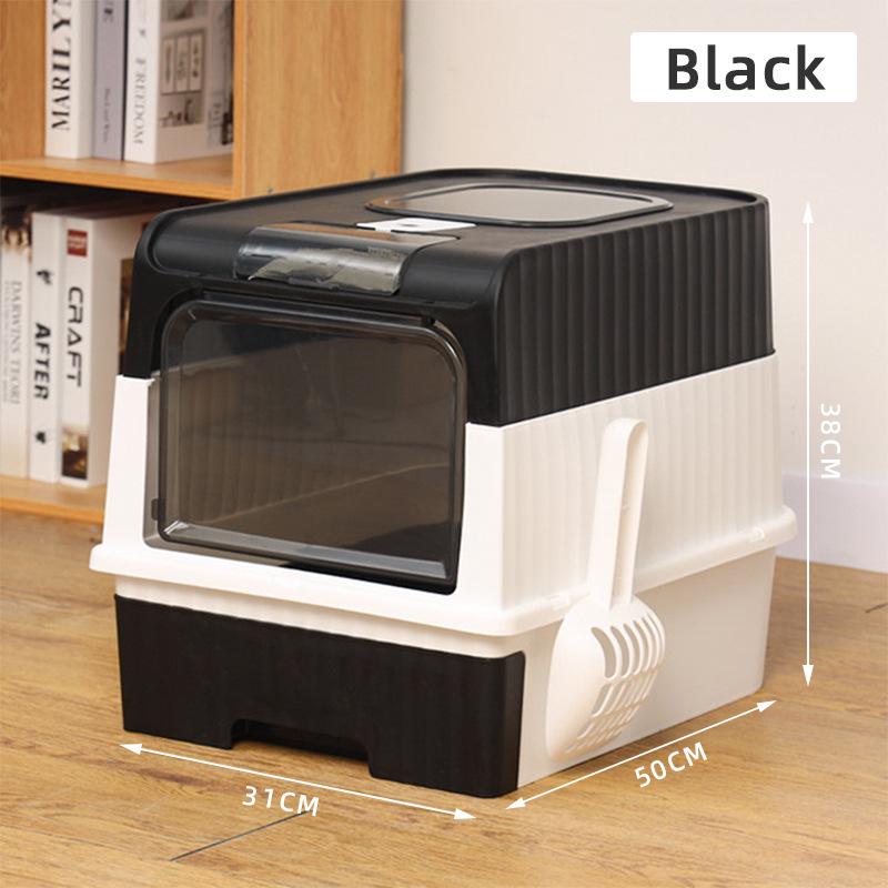Large Enclosed UV-Sterilizing Cat Litter Box with Drawer