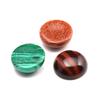 10Pcs, Energy Natural Stone Crystal Quartz Agate Malachite Turquoise Gemstone Cabochons, Fashion Handmade Round Ring Setting for Jewelry Making DIY
