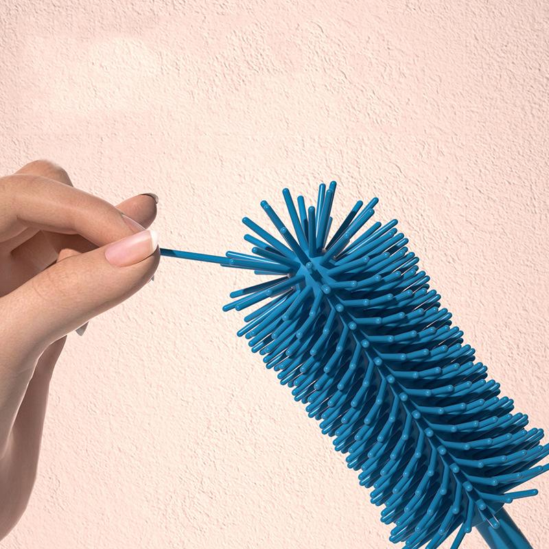 1/2/3Pcs Silicone Brush For Bottles 360 Degree Rotation Baby Bottle Pacifier Cleaning Brush Nipple Dropper Brushes Set Baby Item