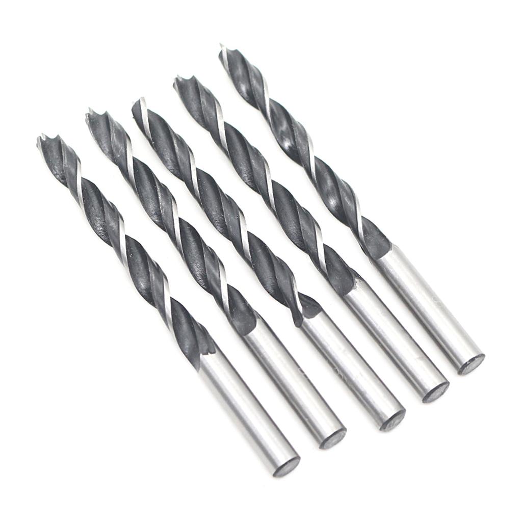 10Pcs High Carbon Steel Woodworking Twist Drill Bit Wood Drills with Center Point 3mm Diameter For Woodworking