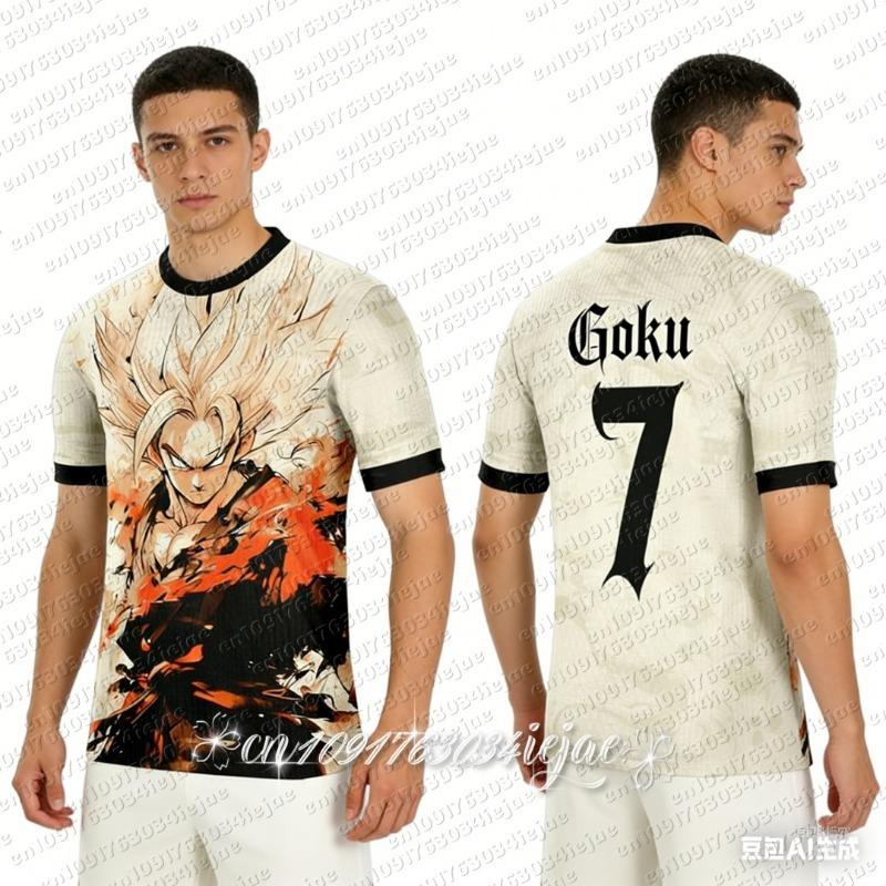 2026 Аниме Футбольная Майка Dragon Ball Мужская Женская Оверсайз Футболка Летняя Спортивная Дышащая Оверсайз Косплей Футболка
